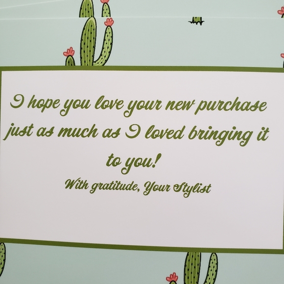 20 4x6 Card stock cactus Thank you cards - Picture 2 of 3